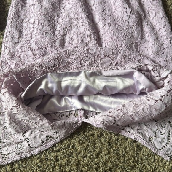 Bardot Solange Off-the-shoulder Lace Dress Size 6 Purple - Picture 9 of 16